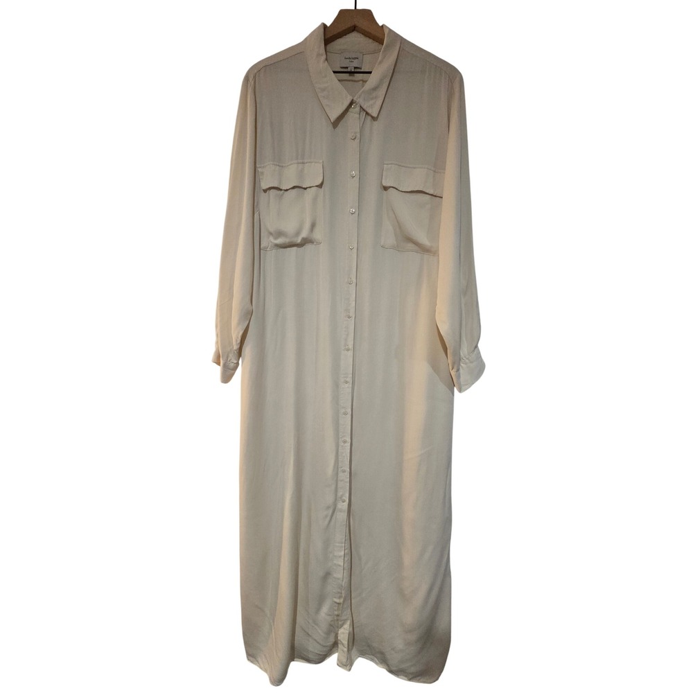 Haute Hippie Tribe Belted Rayon Button Down Maxi Shirt Dress 2X Lagenlook Casual